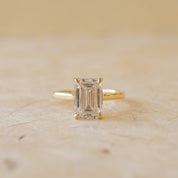 Emerald Cut Diamond Solitaire Engagement Ring