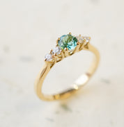 Tourmaline & Diamond Engagement Ring 18ct Yellow Gold