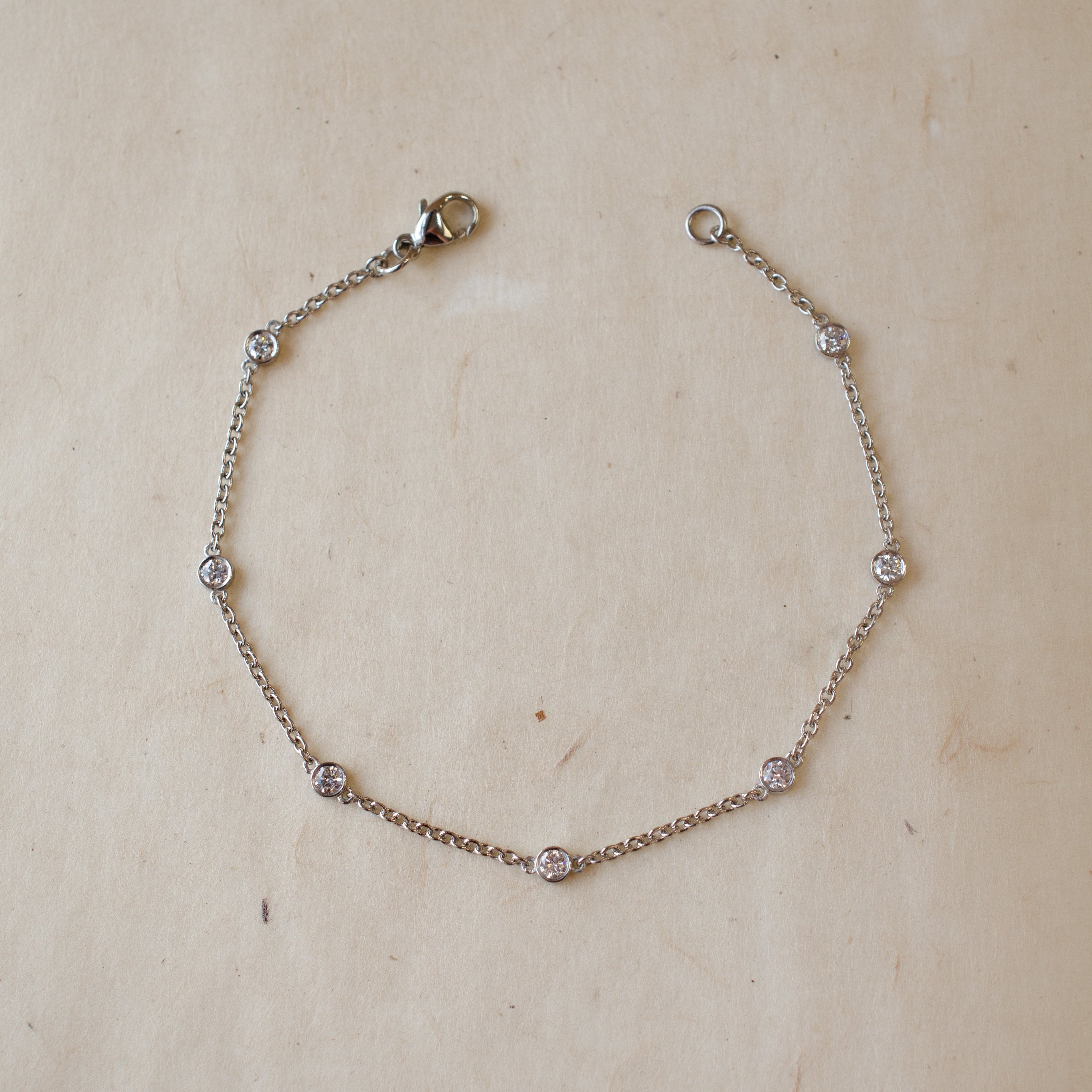 Platinum Diamond Satellite Chain Bracelet