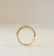 Diamond Claw Set Eternity Wedding Ring In Yellow Gold