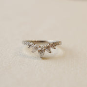 Double Diamond Enhancer Crown Wedding Eternity Ring Set