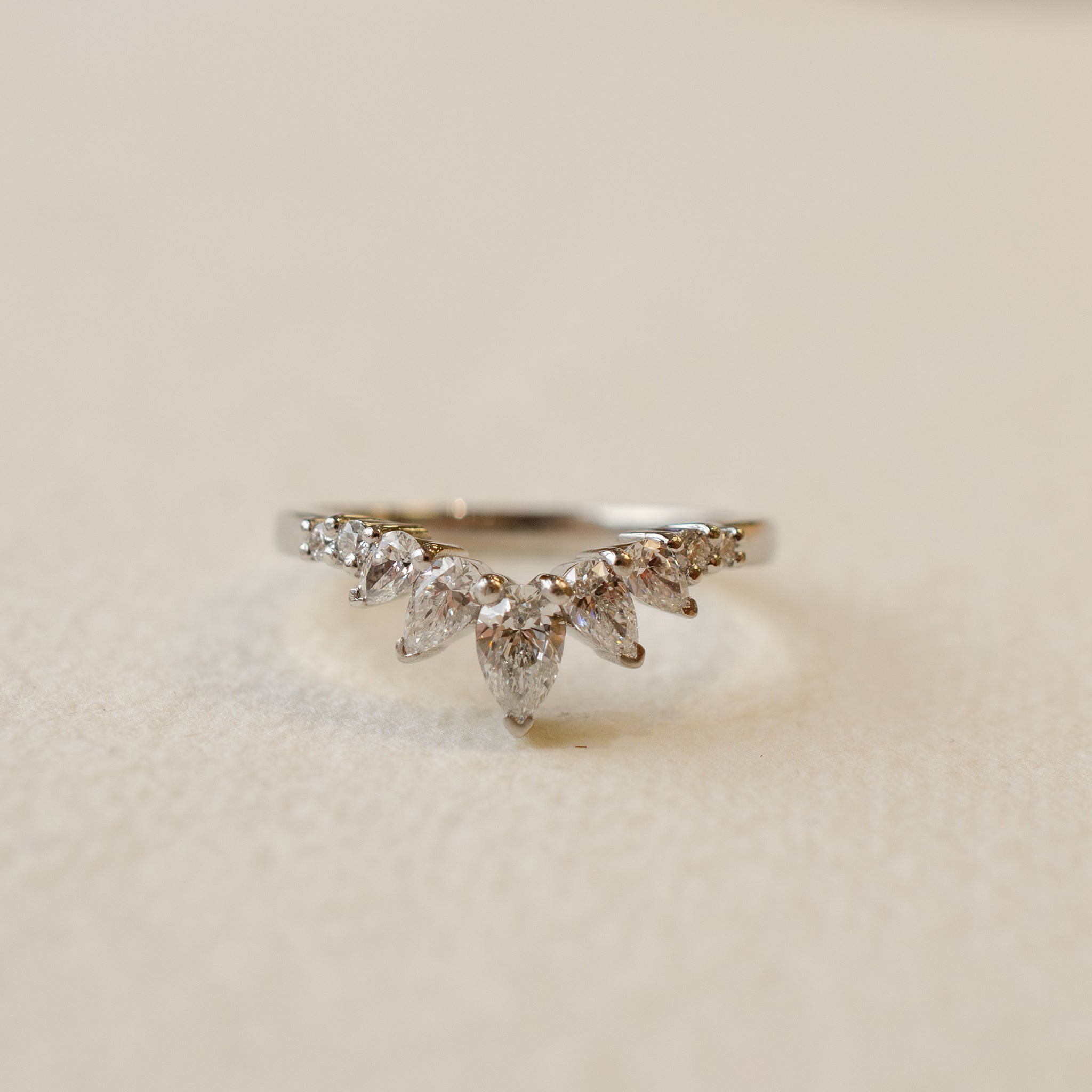 Double Diamond Enhancer Crown Wedding Eternity Ring Set
