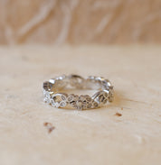 Ladies Floral Eternity Wedding Ring