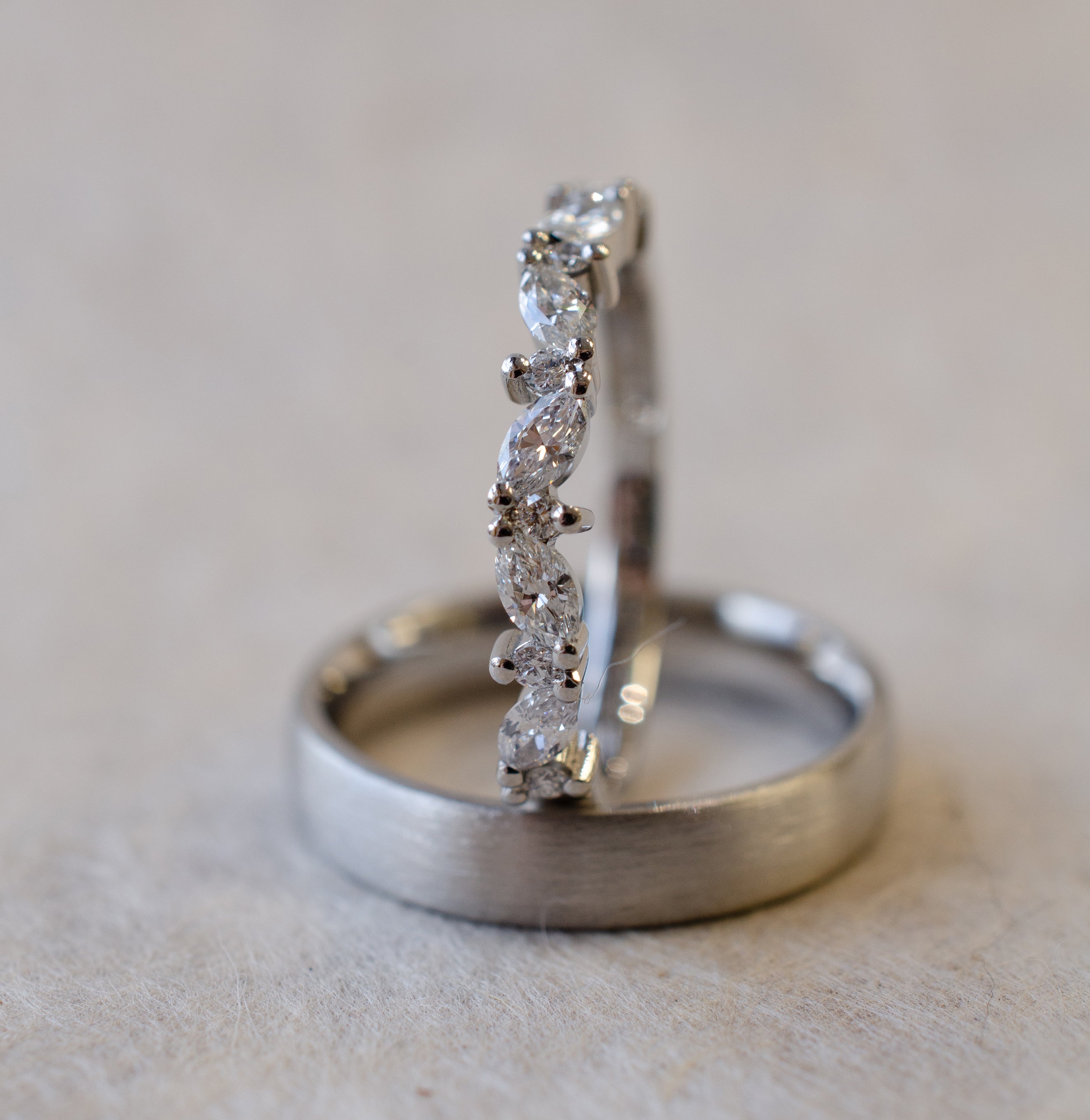 Marquise Diamond Wedding Ring