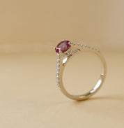 Alexandrite & Diamond Solitaire Engagement Ring
