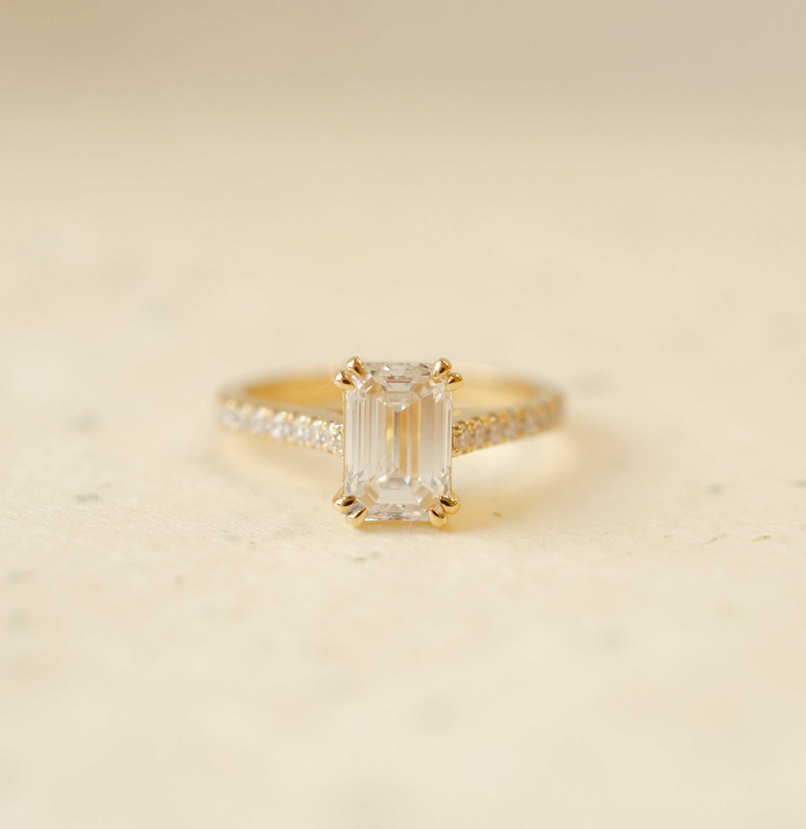Emerald Cut Diamond Engagement Ring