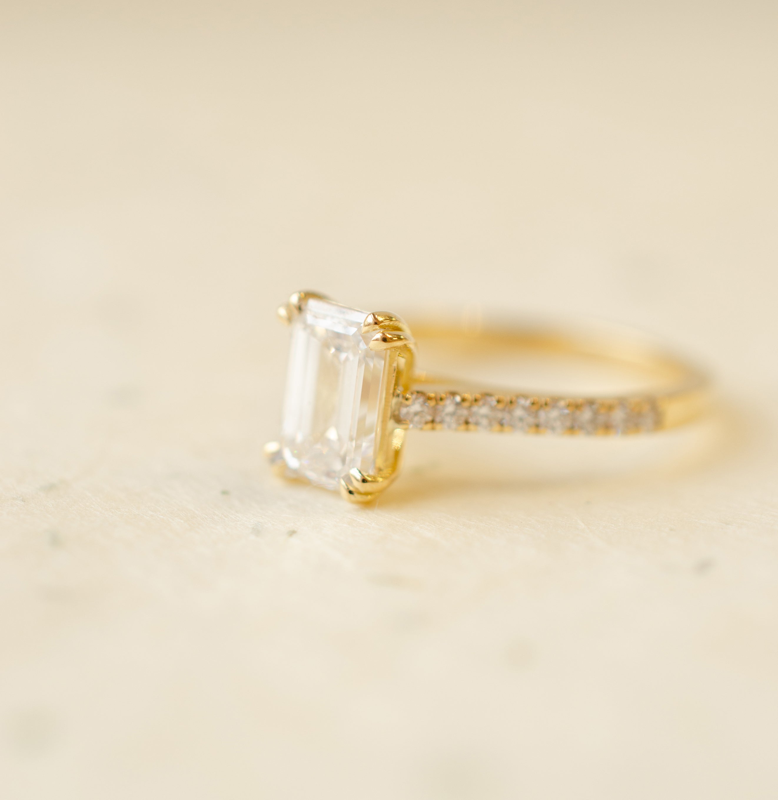 Emerald Cut Diamond Engagement Ring