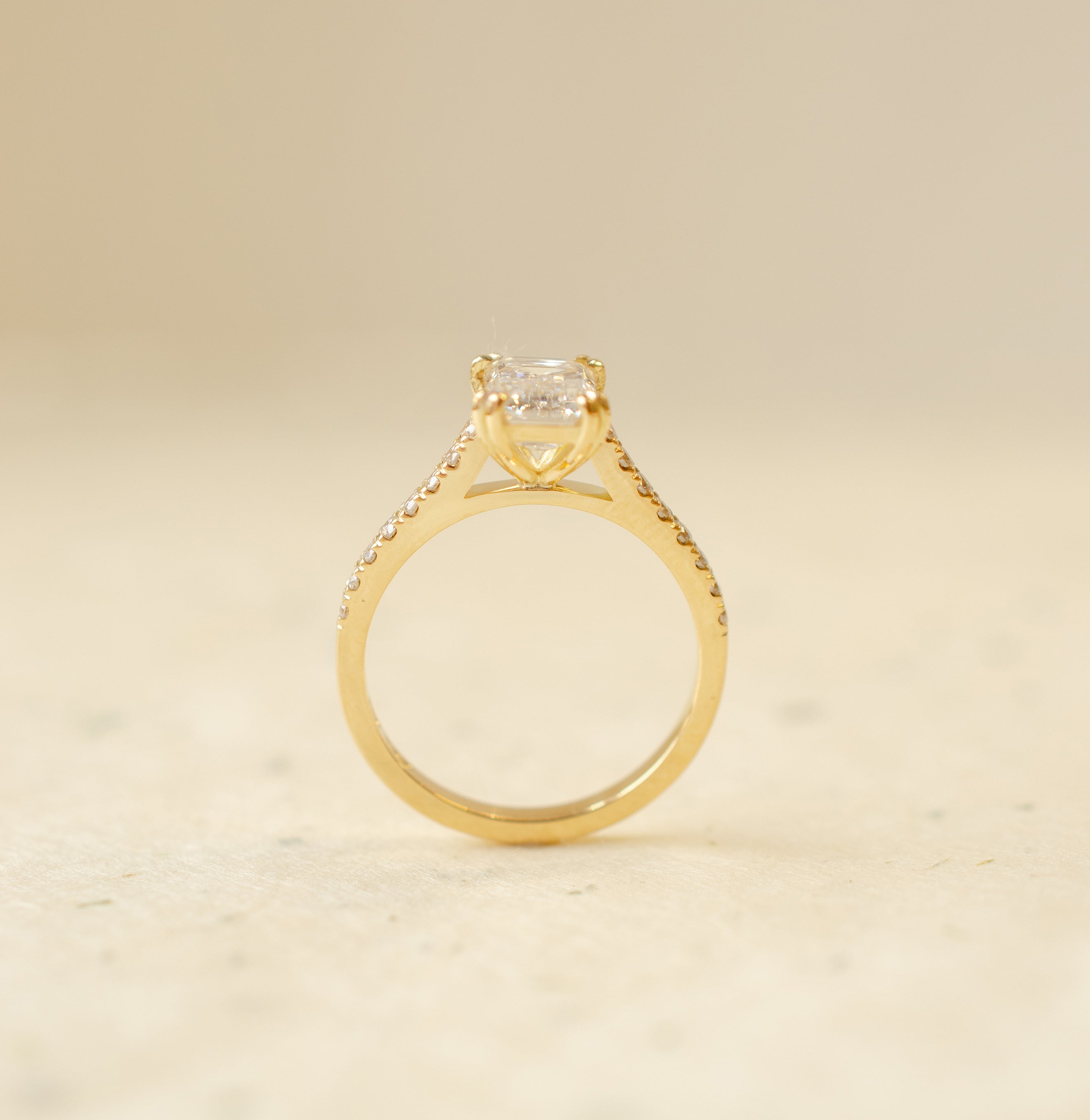 Emerald Cut Diamond Engagement Ring