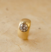 Diamond Domed Engagement Ring