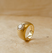 Diamond Domed Engagement Ring