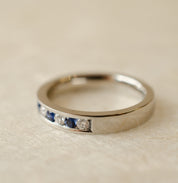 Diamond Sapphire Eternity Wedding Ring