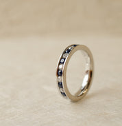 Diamond Sapphire Eternity Wedding Ring