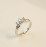 Marquise Diamond Crown Eternity Wedding Ring In Platinum
