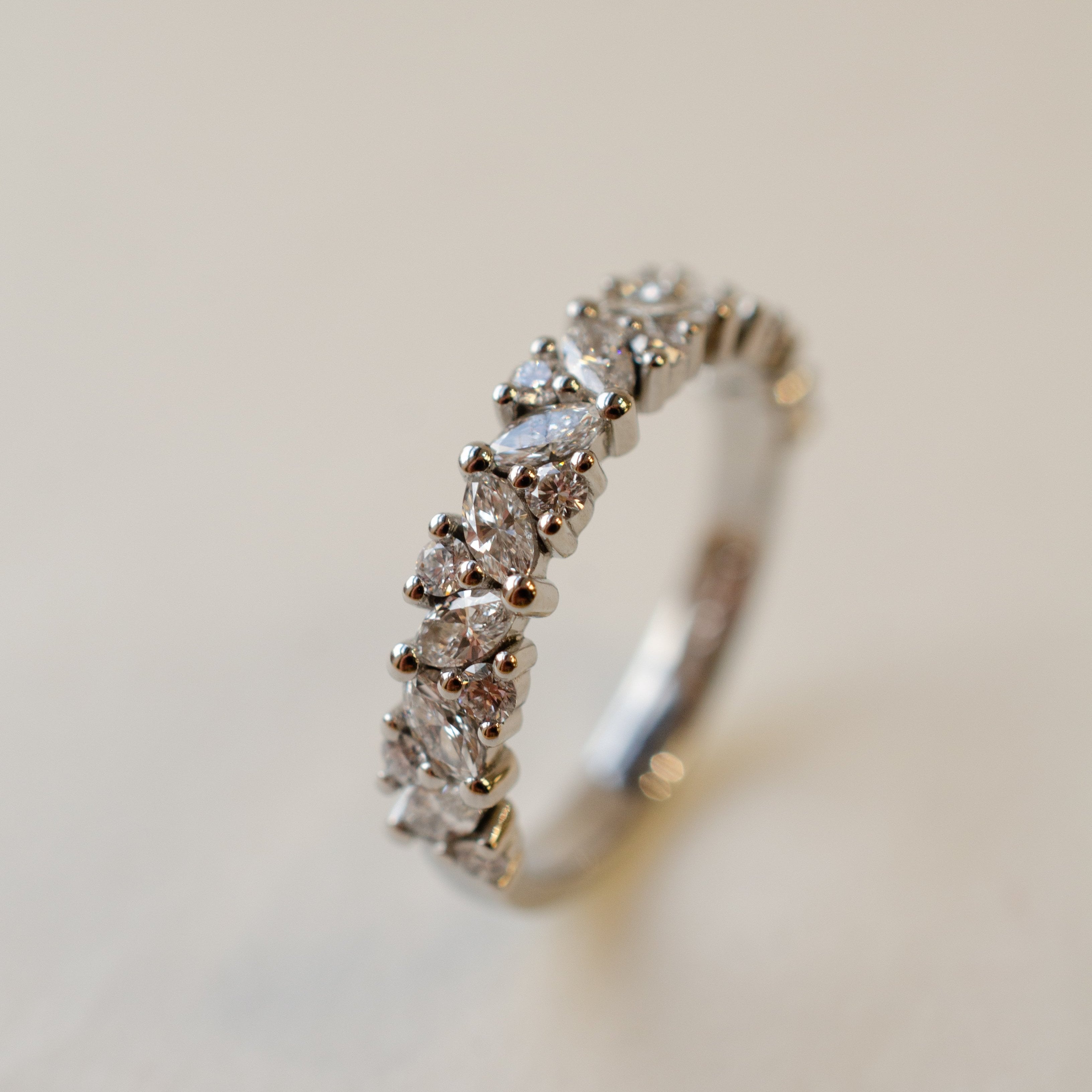 Marquise Diamond Wedding Eternity Ring – Elementbespokejewellery