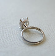Oval Diamond Collar Engagement Ring