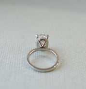 Oval Diamond Collar Engagement Ring