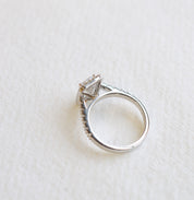 Radiant Cut Diamond Halo Engagement Ring