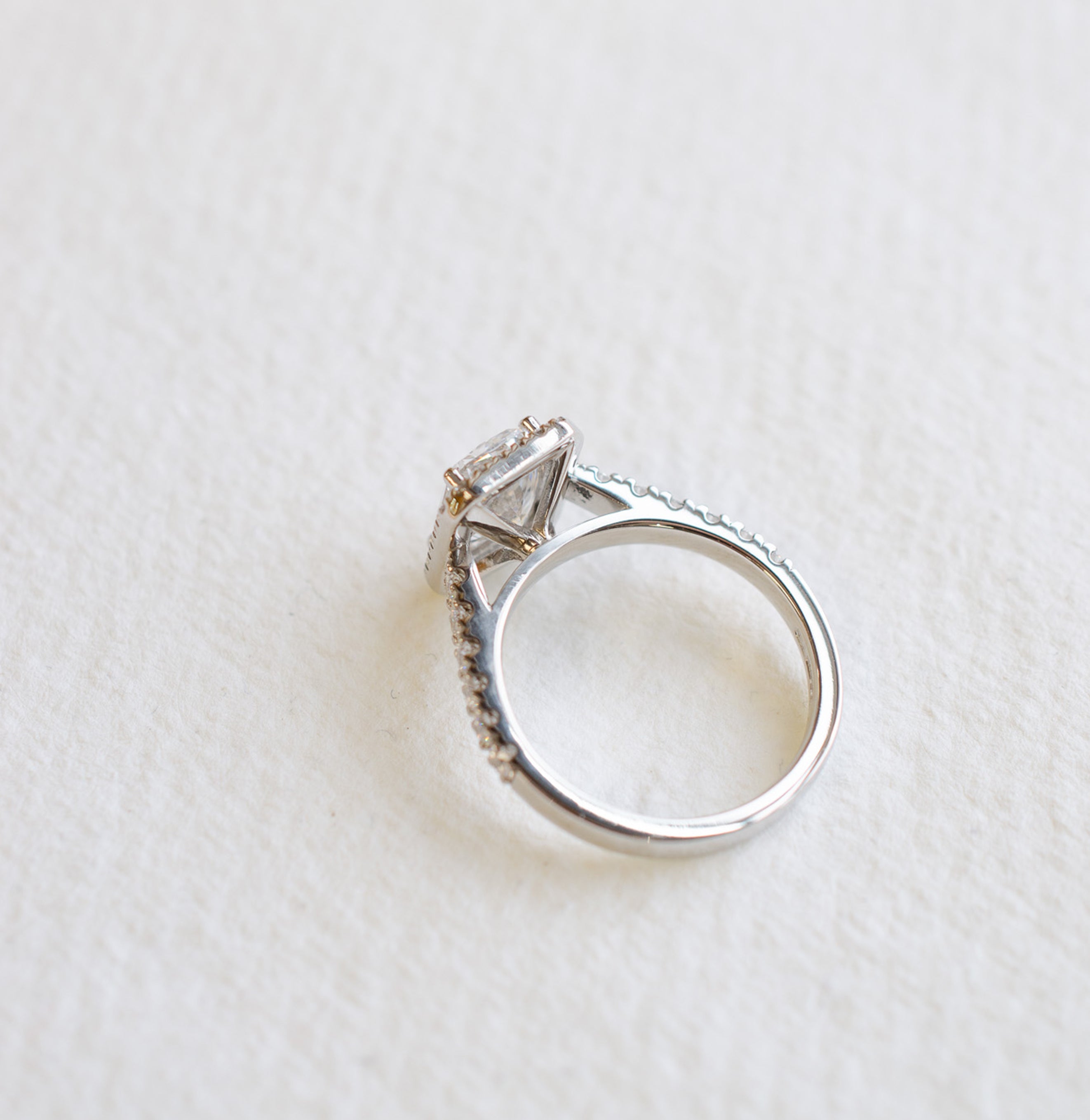 Radiant Cut Diamond Halo Engagement Ring