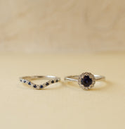 Sapphire & Diamond Wedding Fitted Ring