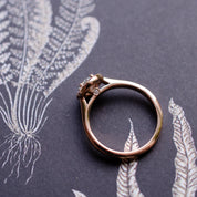Rose Gold Round Brilliant Diamond Halo Engagement Ring