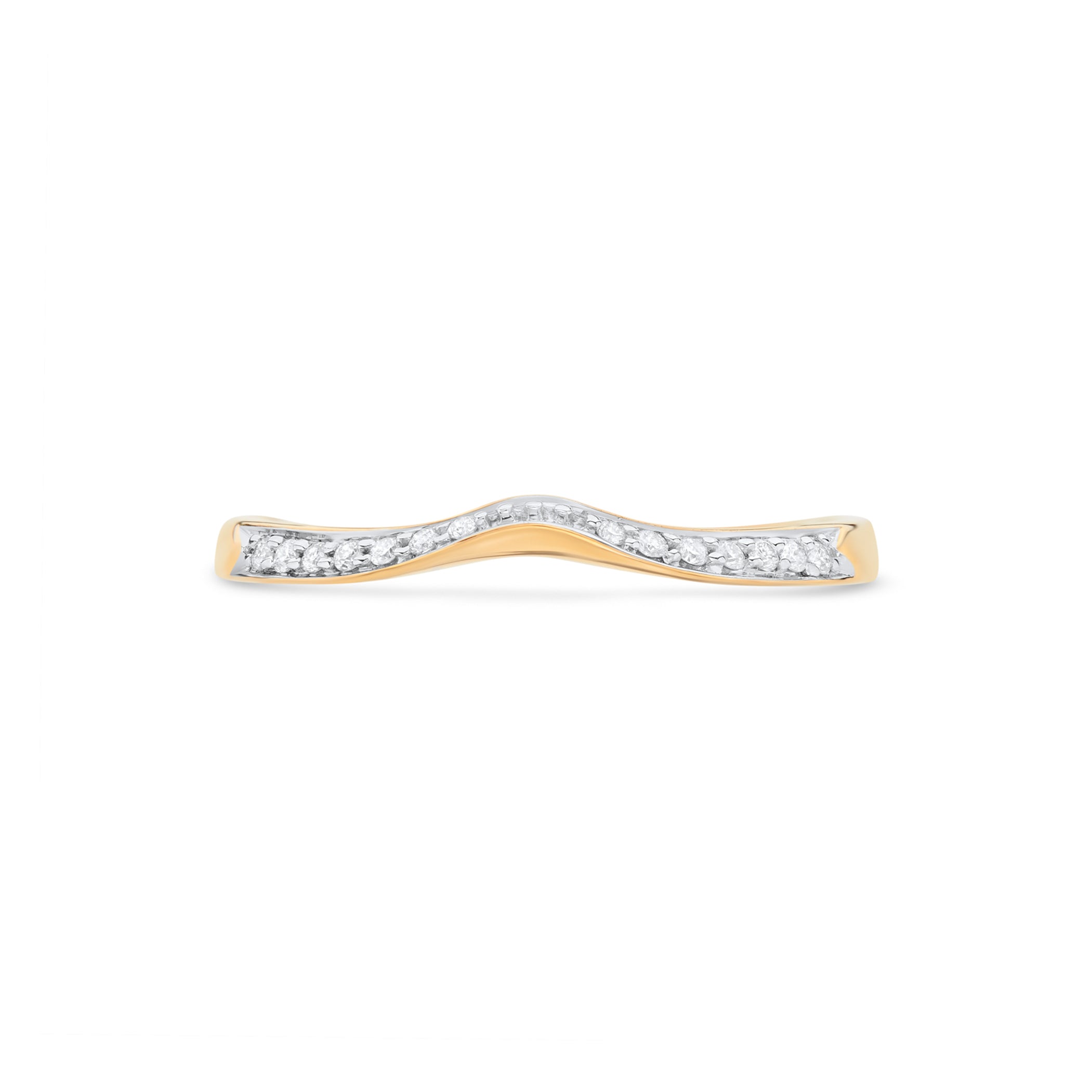 Diamond Set Fitted Wedding Ring in 18ct Rose Gold