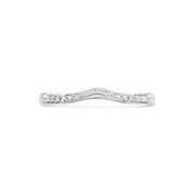 Diamond Set Fitted Wedding Ring in 18ct White Gold