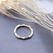 Beaded Diamond Set Wedding Ring in 18ct Yellow Gold