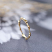 Beaded Diamond Set Wedding Ring in 18ct Yellow Gold