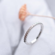 Micro Claw Set Diamond Eternity Wedding Ring