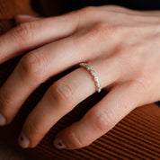 Milgrain Marquise Diamond Eternity Wedding Ring