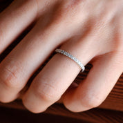 Micro Claw Set Diamond Eternity Wedding Ring