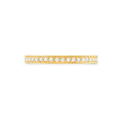 Milgrain Channel Set Diamond Eternity Wedding Ring 18ct Yellow
