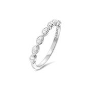 Milgrain Marquise Diamond Eternity Wedding Ring