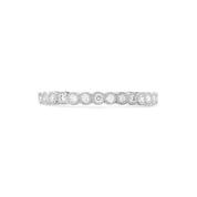 Milgrain Rub-over Set Diamond Eternity Wedding Ring