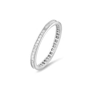 Princess Cut Channel Set Diamond Eternity Wedding Ring