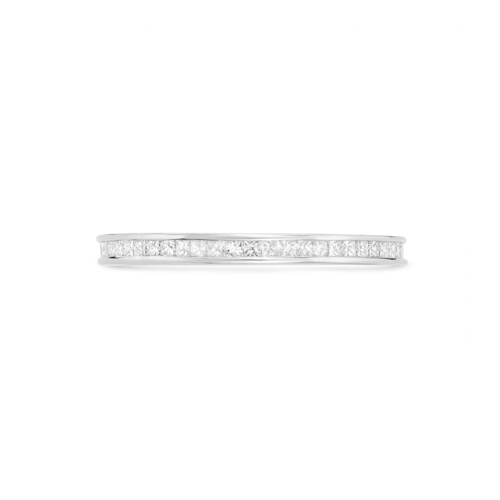 Princess Cut Channel Set Diamond Eternity Wedding Ring