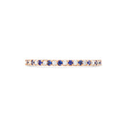 Sapphire & Diamond Eternity Wedding Ring in 18ct Rose Gold