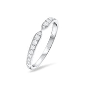 Diamond Set Fitted Eternity Wedding Ring 18ct White Gold