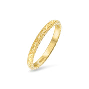 Hand Engraved Vintage Milgrain Wedding Ring