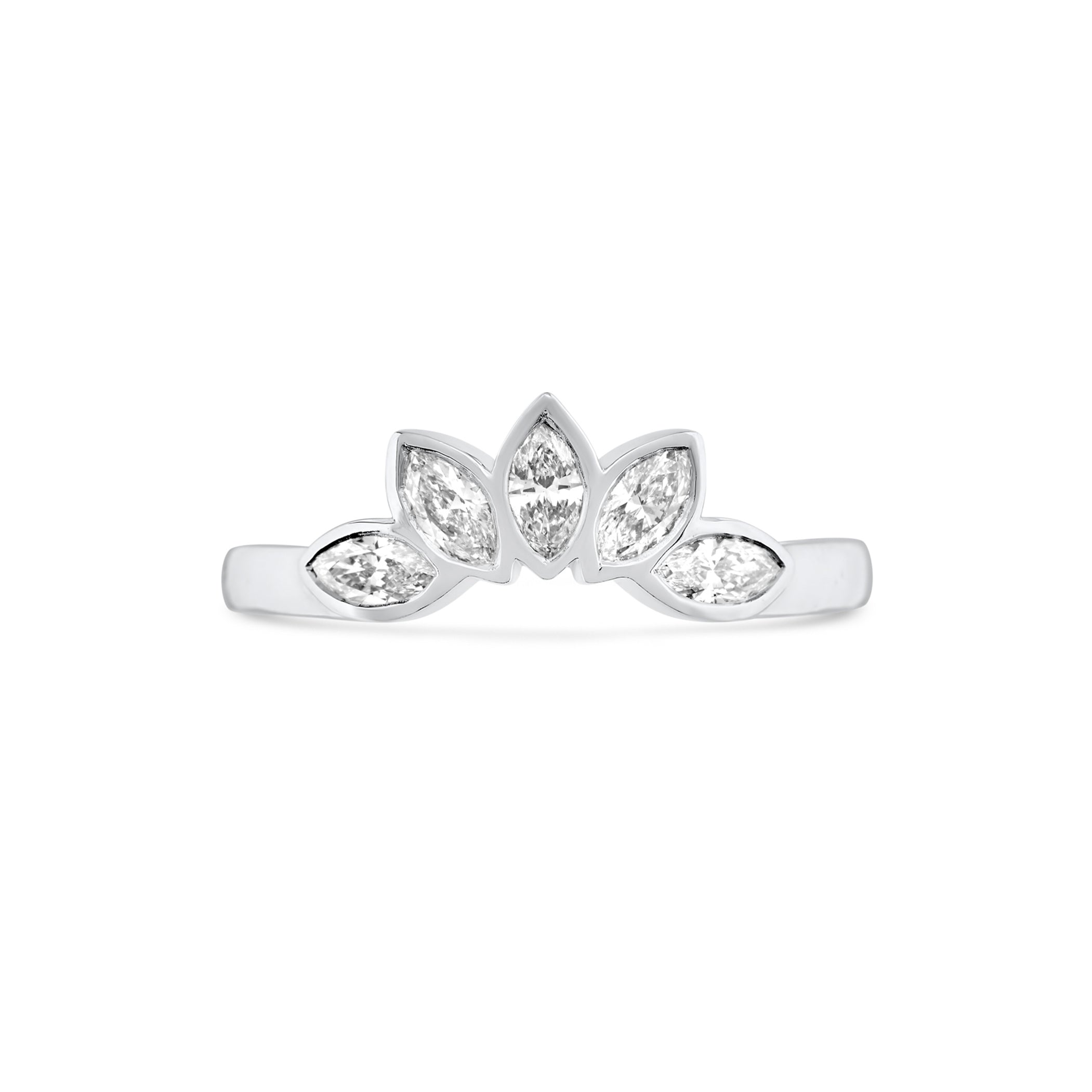 Element Bespoke Jewellery Marquise Diamond Crown Eternity Wedding Ring