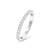 Micro Claw Set Diamond Eternity Wedding Ring