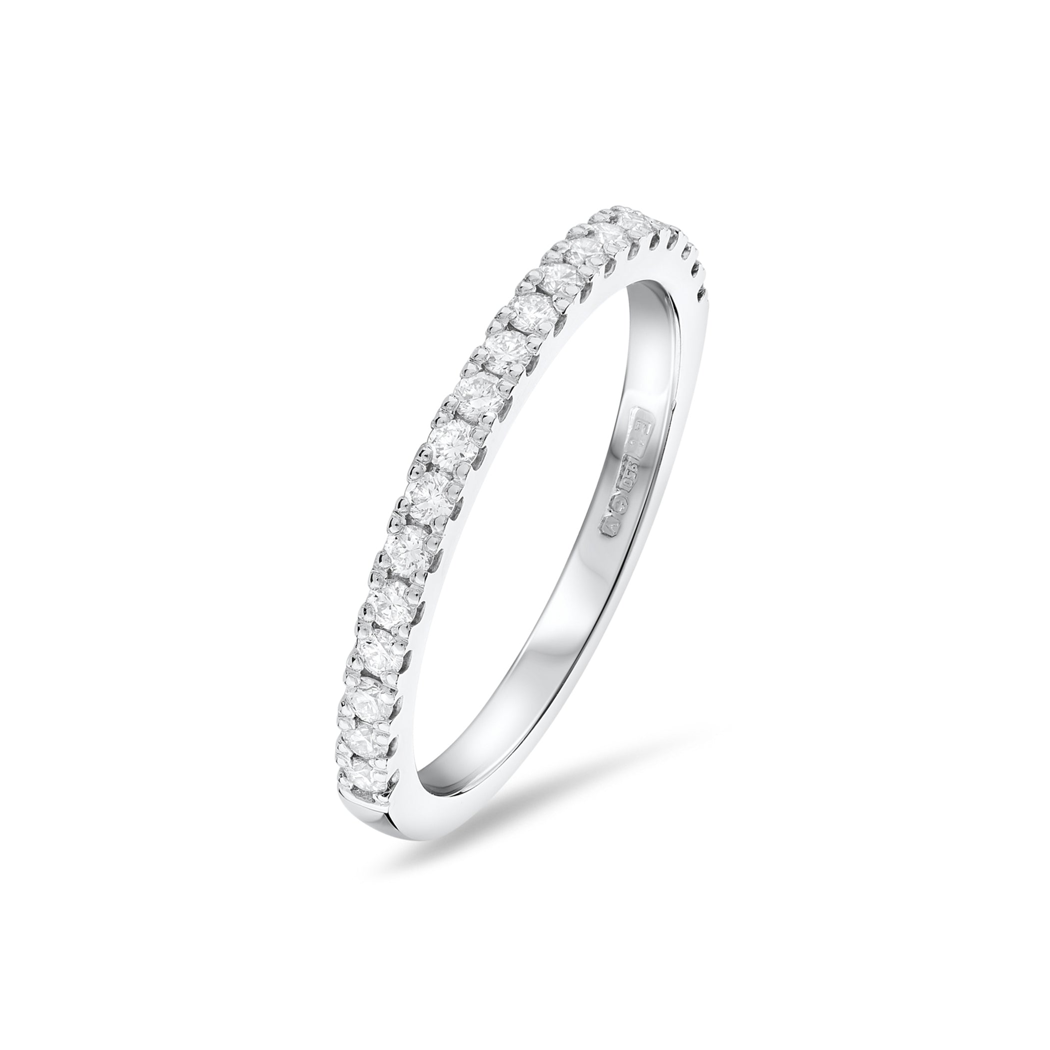 Micro Claw Set Diamond Eternity Wedding Ring