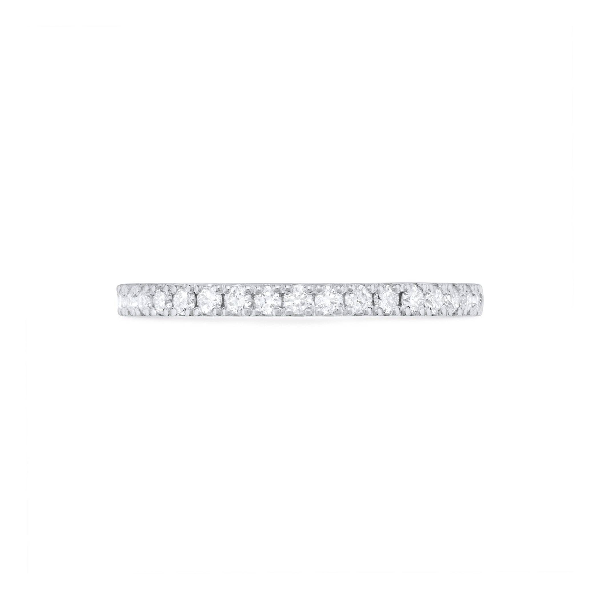 Micro Claw Set Diamond Eternity Wedding Ring