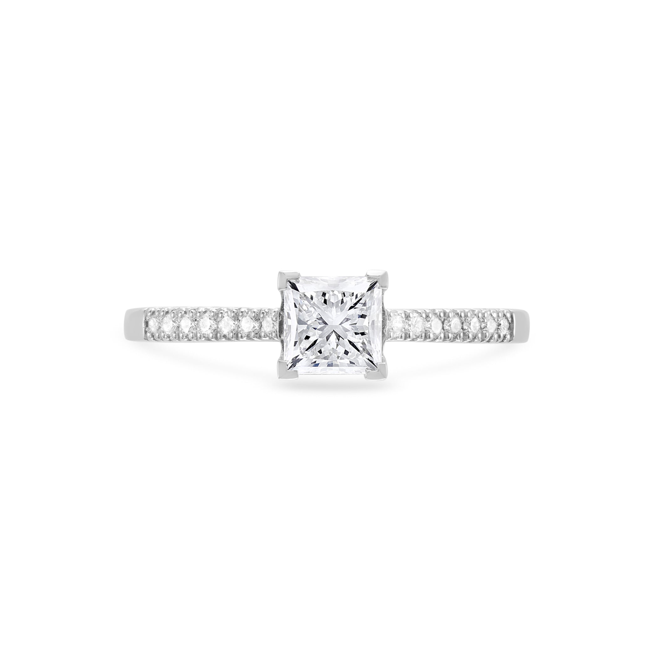 Princess Cut Diamond Engagement Ring In Platinum