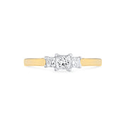 Princess Cut Diamond Trilogy Engagement Ring