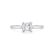 Princess Cut Platinum Solitaire Diamond Engagement Ring