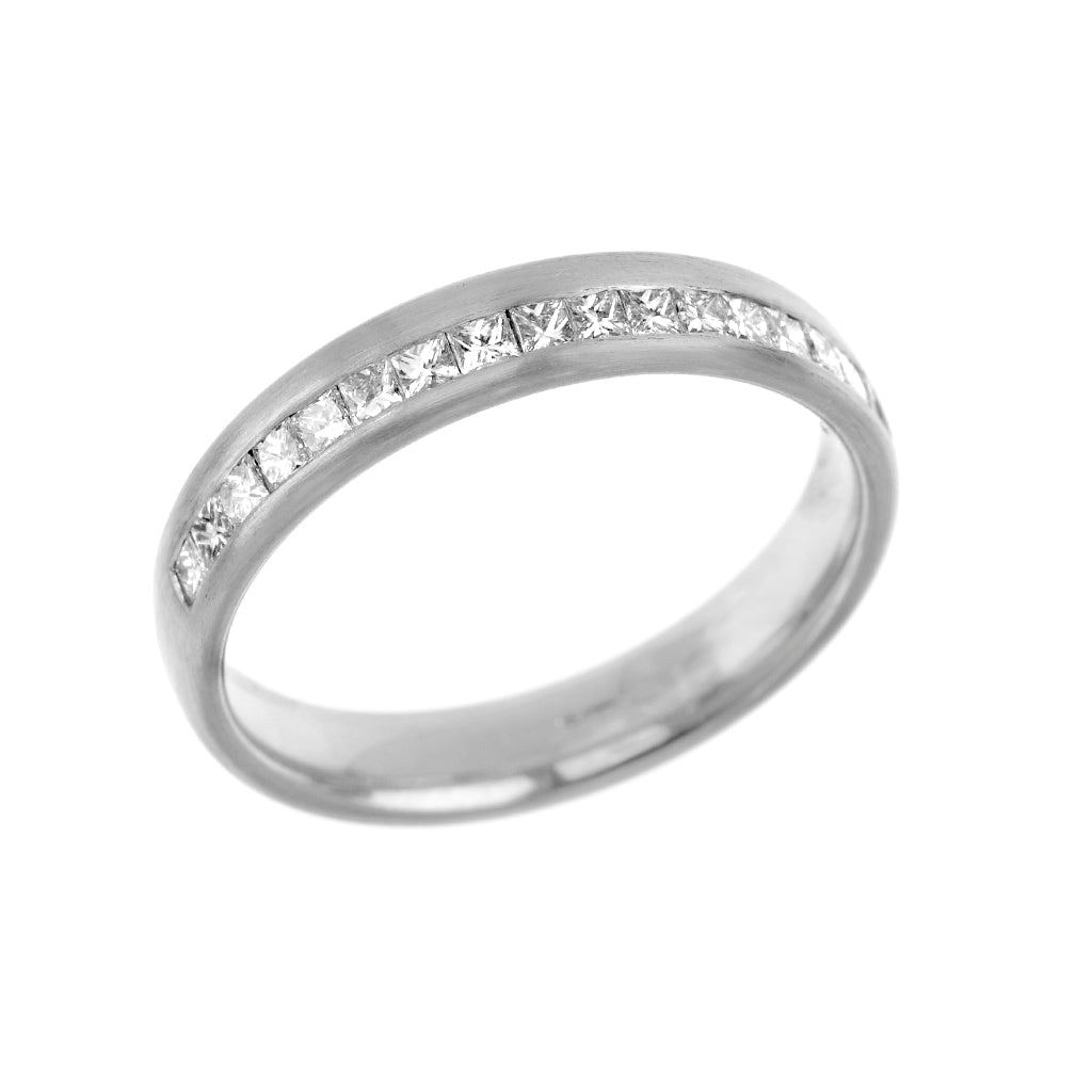 Diamond Eternity Wedding Ring Channel Set Princess Cut