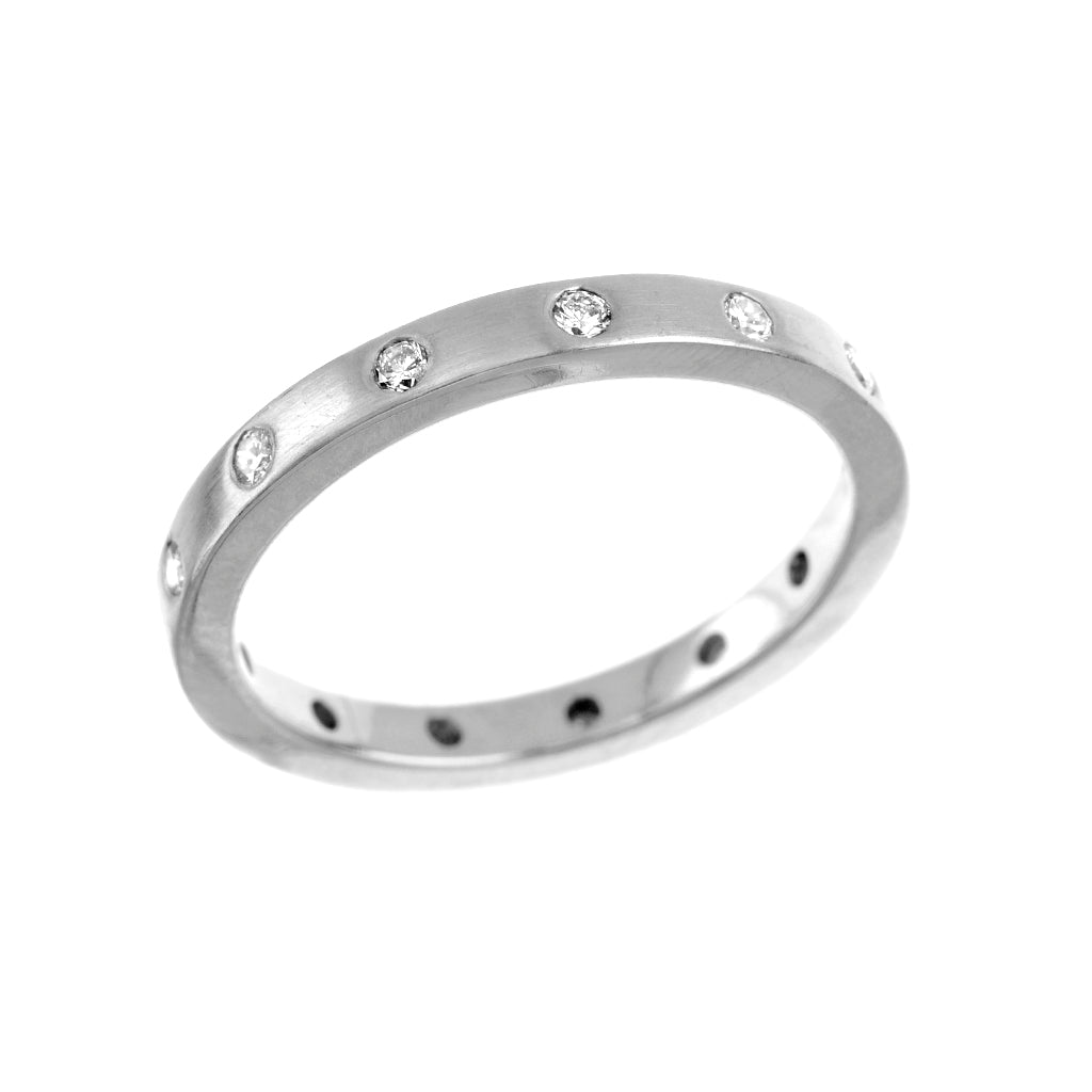 Flush Set Diamond Eternity Wedding Ring