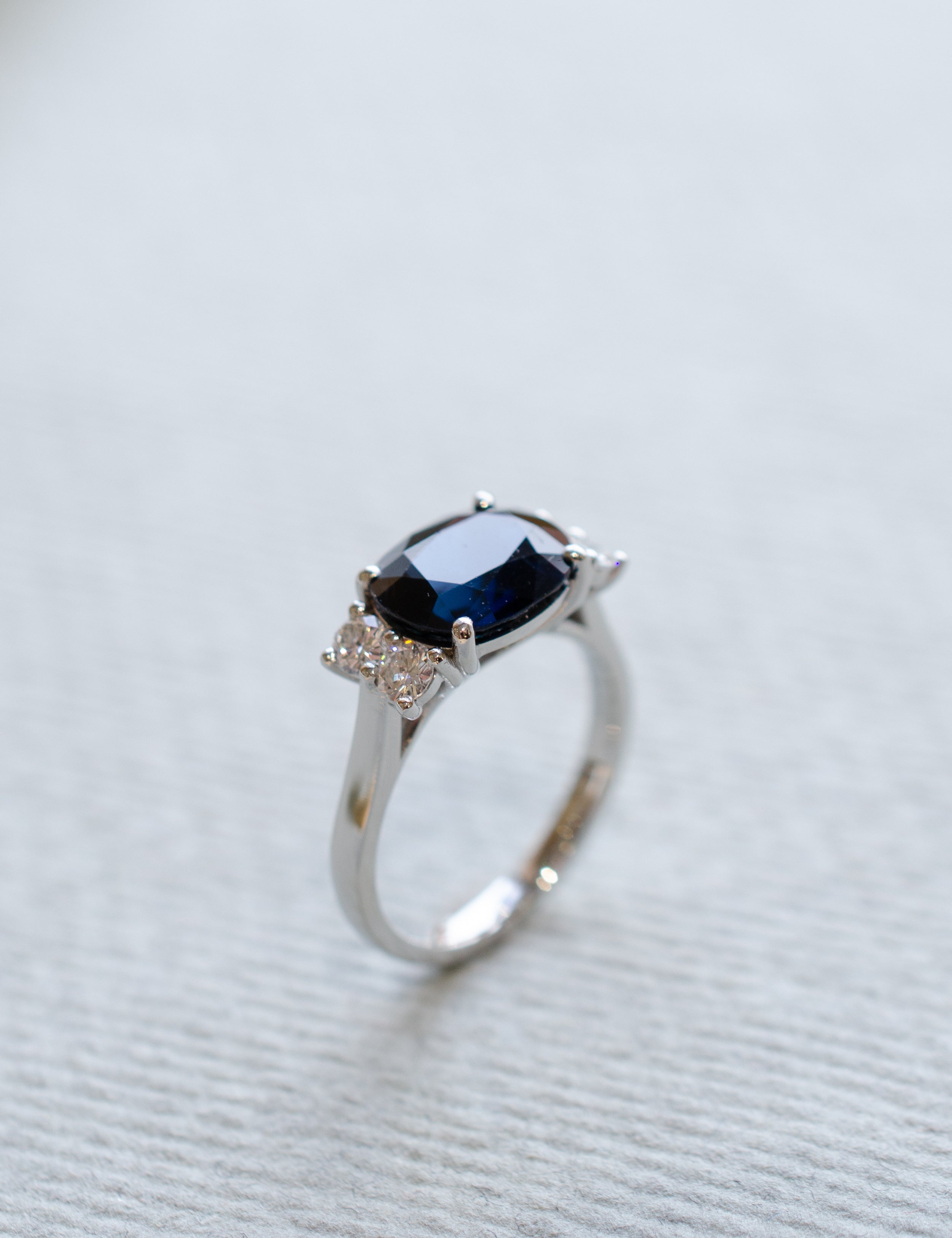 Teal Blue Sapphire Art Deco Ring Remodel