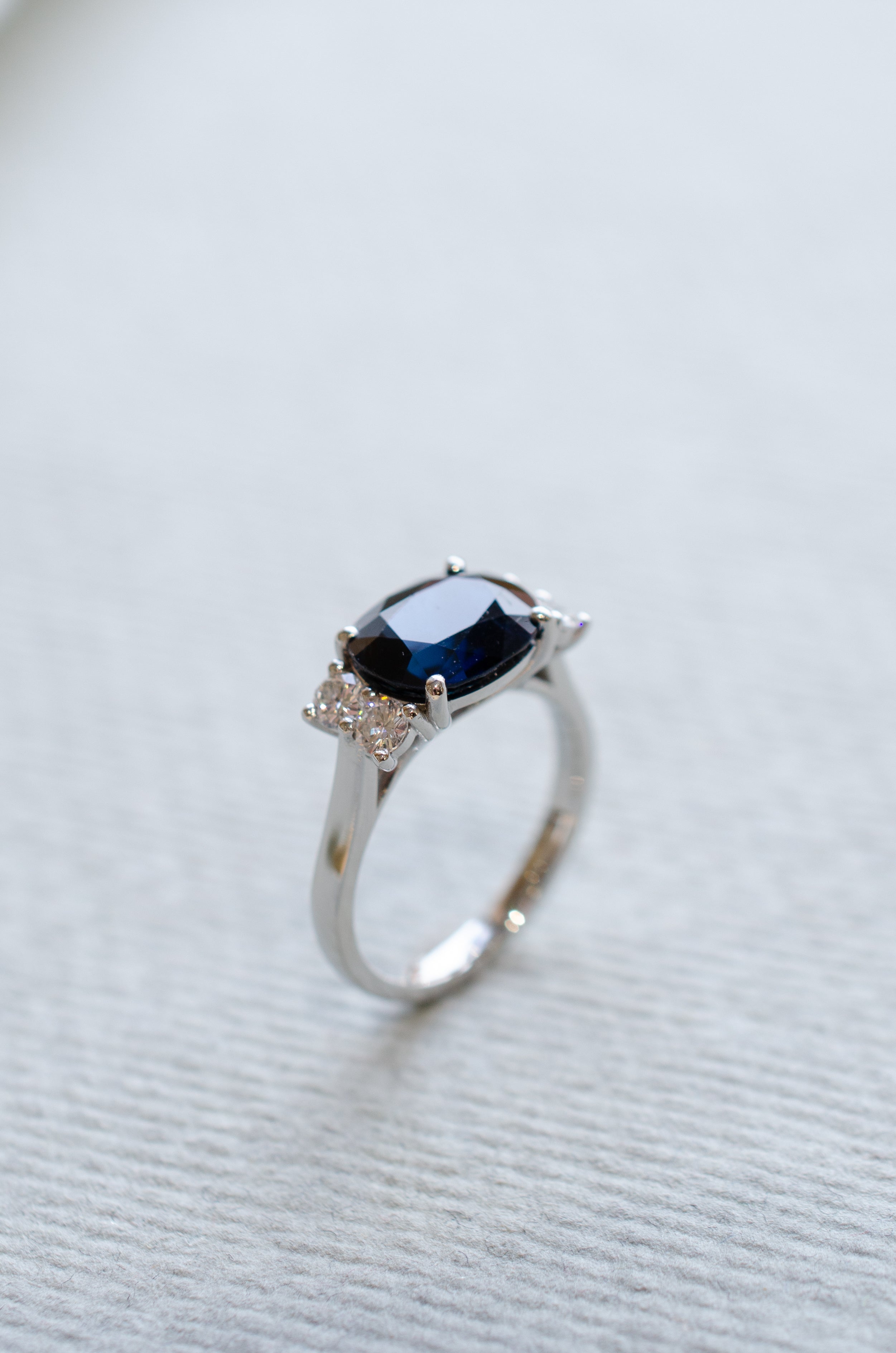 Teal Blue Sapphire Art Deco Ring Remodel